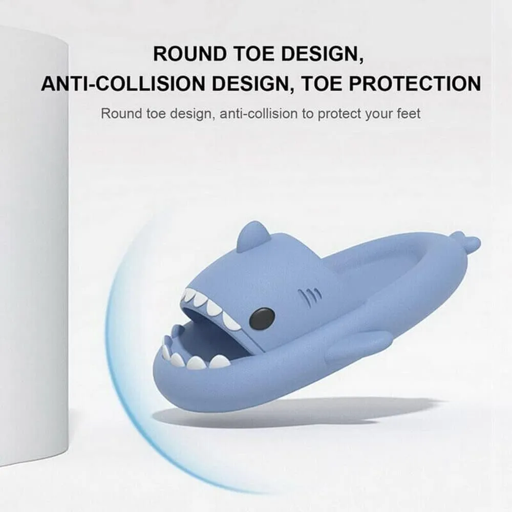 Zureto Shark Slides, Cute Cloudy Shark Slides, Thicken Anti-Slip Open Toe Casual Beach Shoes