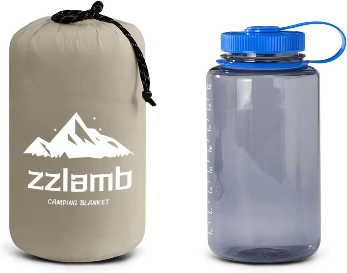 zzlamb Camping Blanket, Compact Lightweight Soft Puffy Blanket Water-Repellent, Packable Warm Quilt Down Alternative Picnic Hiking Backpacking Beach Travel RV Airplane Couch Car